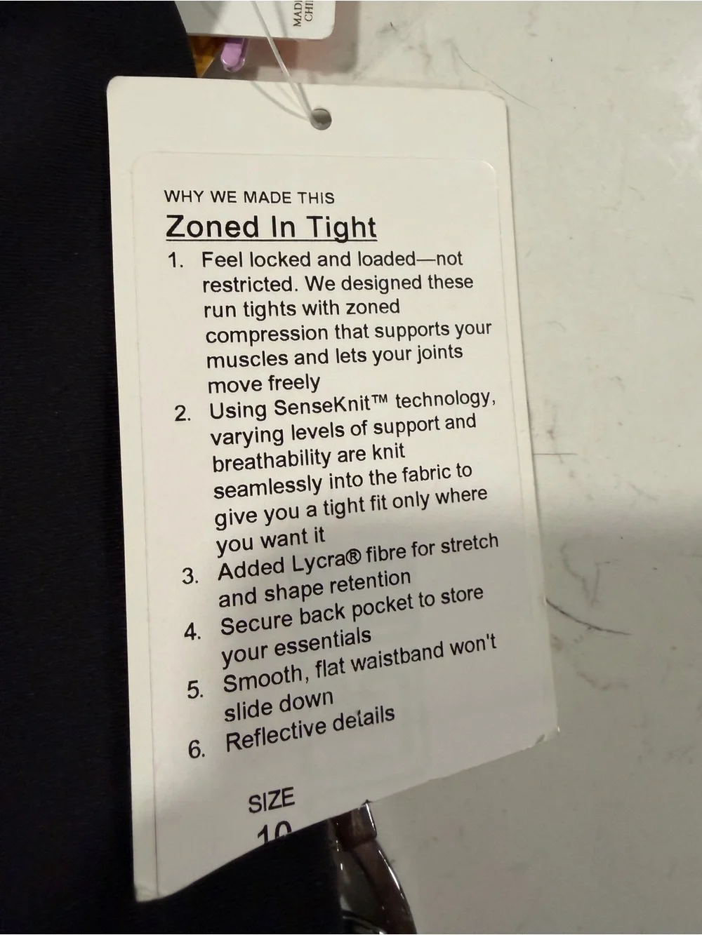 NWT LULULEMON ZONED IN TIGHT athletica Black High-Waist Leggings